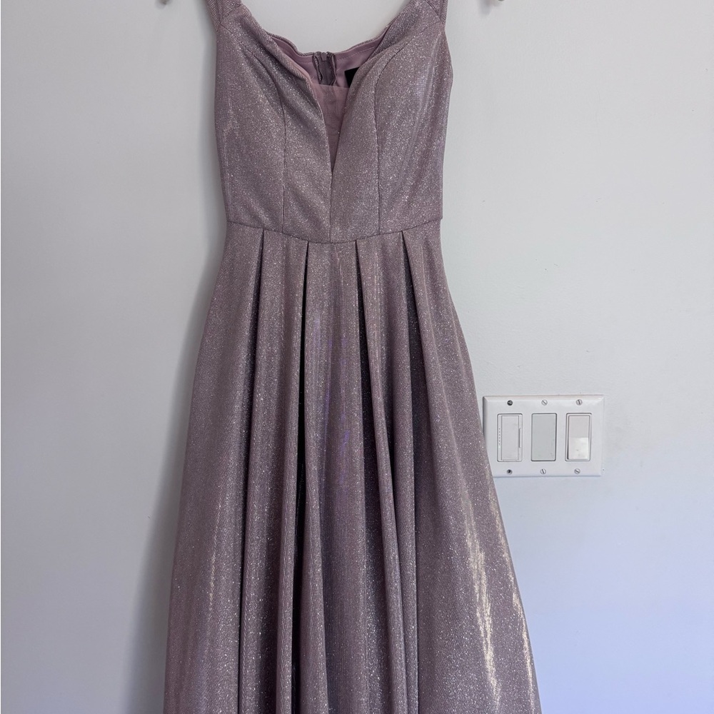 B Darlin Sleeveless Pink Glitter Dress